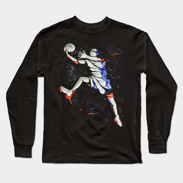 USA Allstars Basketball - USA - Slam Dunk Long Sleeve T-Shirt by BabyYodaSticker